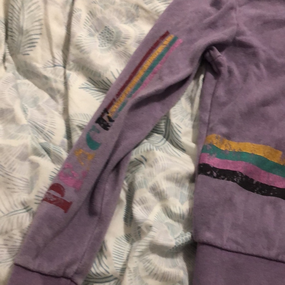 Butter super soft girls purple zip up sweatshirt - Picture 4 of 8